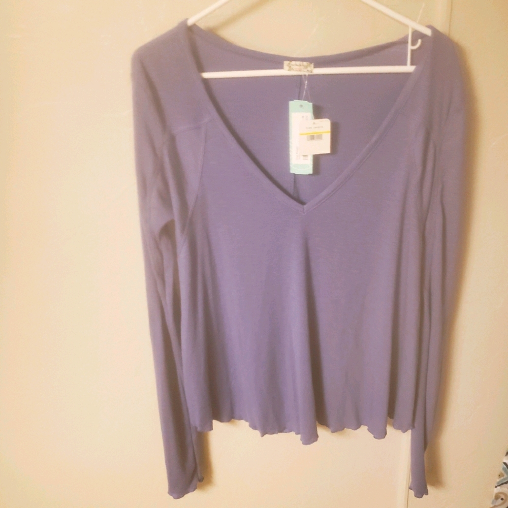 BNWT! Free People Intimately V-neck Knit Top